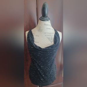 Rock and Republic black and silver sleeveless top
